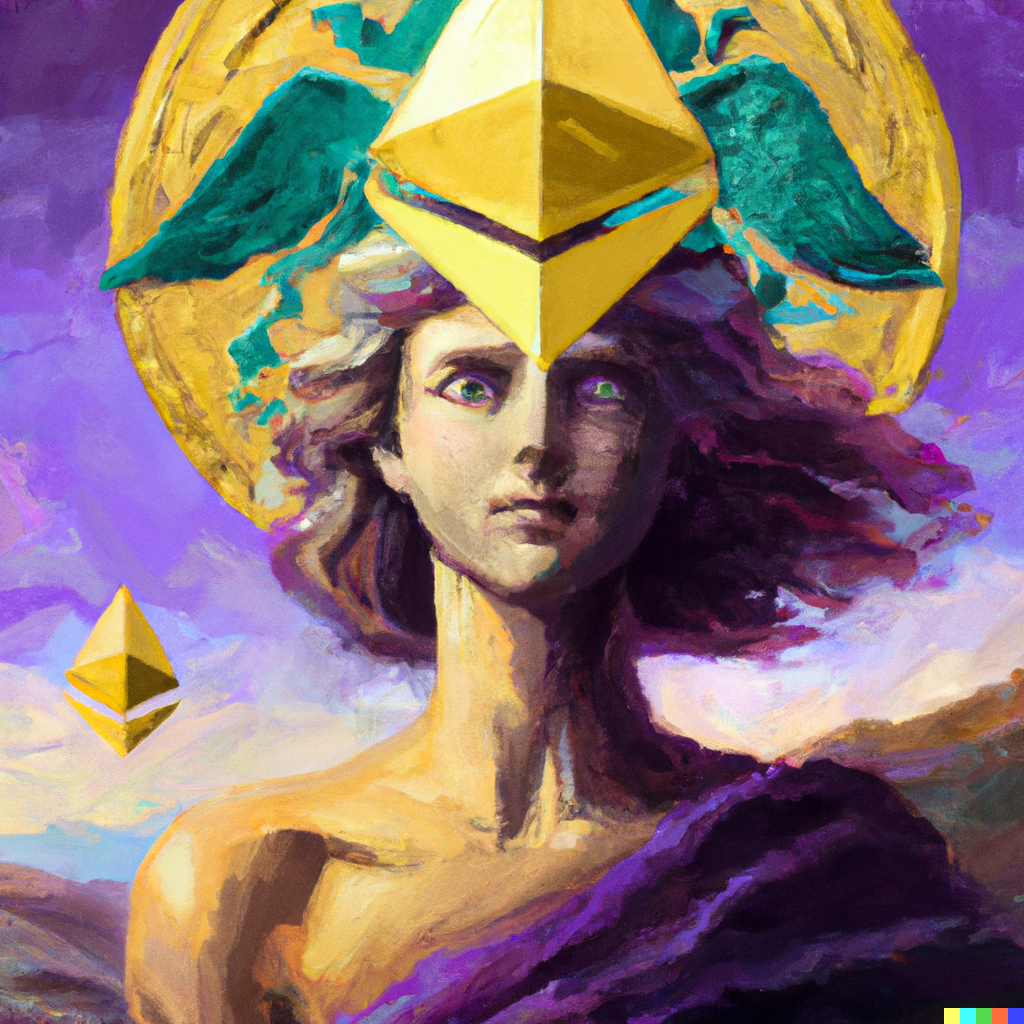 An image of a badass african god surrounded by ether